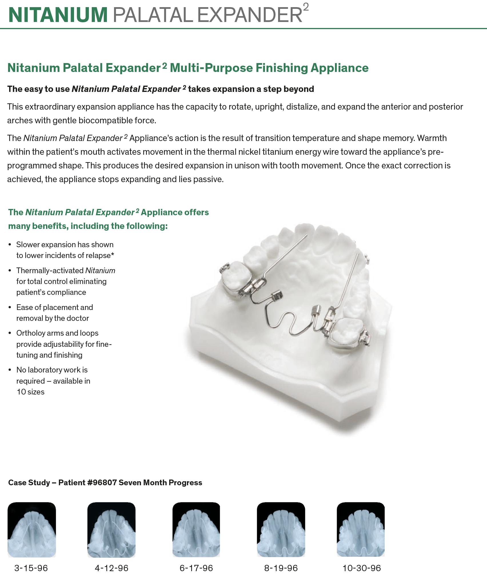 Nitanium Palatal Expander