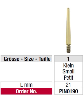 Edenta Dowel Pin 190 - 1000 Stk. - No.1, liten