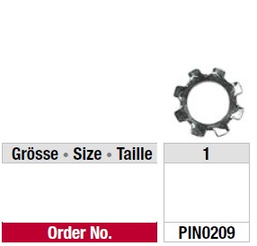 Edenta Dowel Pin 209 - 1000 Stk. - Retensjonsring
