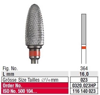 Edenta Cross cut fine 0320.023HP