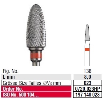 Edenta Cross cut fine 0720.023HP
