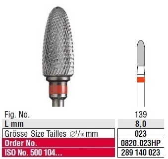 Edenta Cross cut fine 0820.023HP