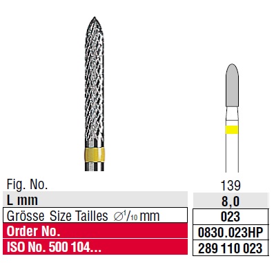 Edenta Cross cut superfine 0830.023 HP
