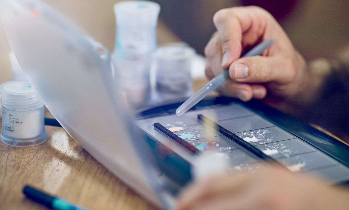 Agate spatula Mixing instrument for porcelain masses