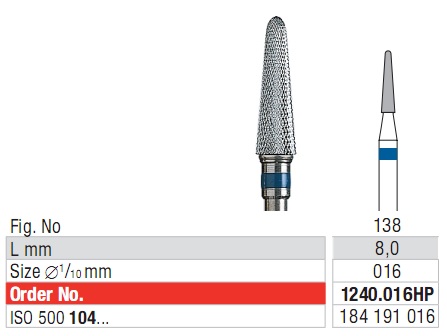 Edenta Cross cut superfine 1240.016 HP