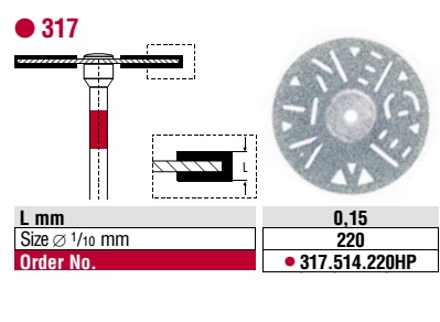 Edenta Diamond Disc Superflex Fine 317.514.220HP