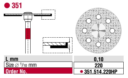 Edenta Diamond Discs Superflex  Fine 351.514.220HP
