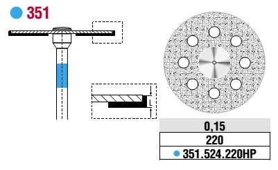 Edenta Diamond Discs Superflex Standard 351.524.220HP