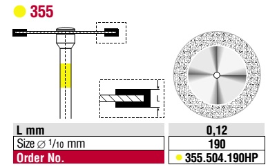Edenta Diamond Disc Superflex Superfine 355.504.190HP 