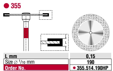 Edenta Diamond Disc Superflex Fine 355.514.190HP 