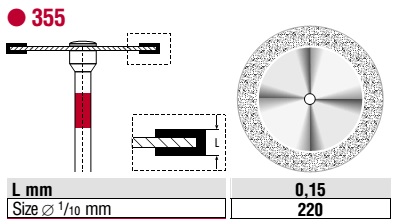 Edenta Diamond Disc Superflex Fine 355.514.220HP 