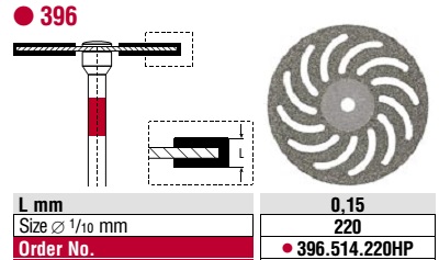 Edenta Diamond Disc Superflex Fine 396.514.220HP