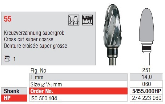 Edenta Cross cut super coarse 5455.060 HP