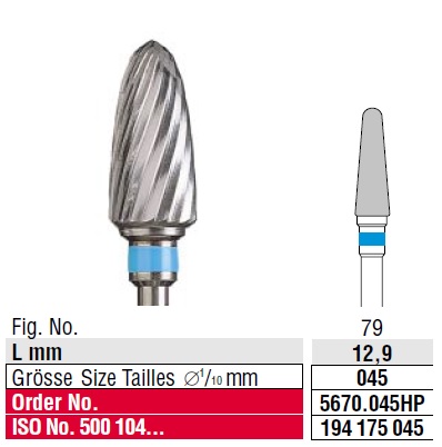 Edenta Plain cut standard 5670.045 HP