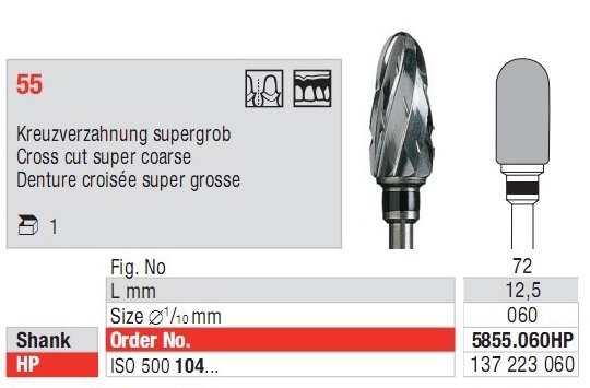 Edenta Cross cut super coarse 5855.060 HP