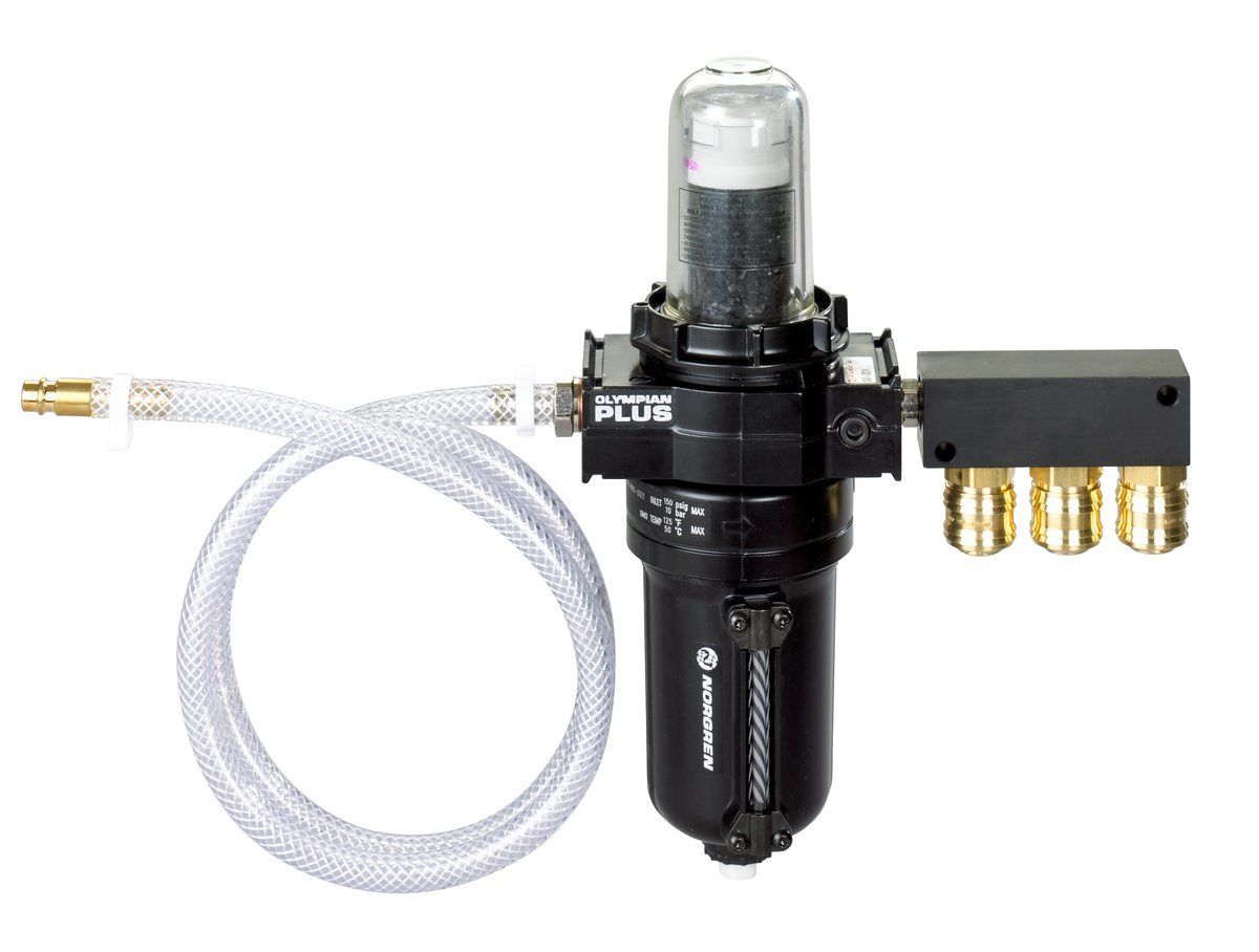 High performance compressed air filter