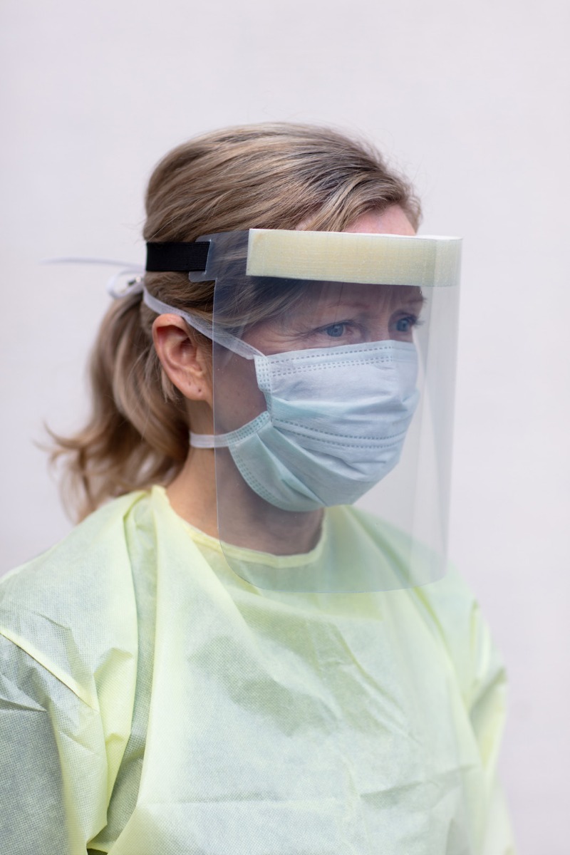 Ansiktsvisir med strikk, 10 stk