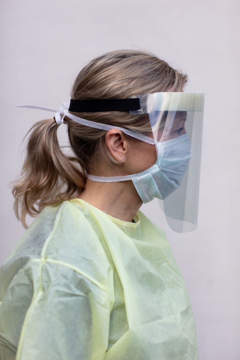 Ansiktsvisir med strikk, 10 stk