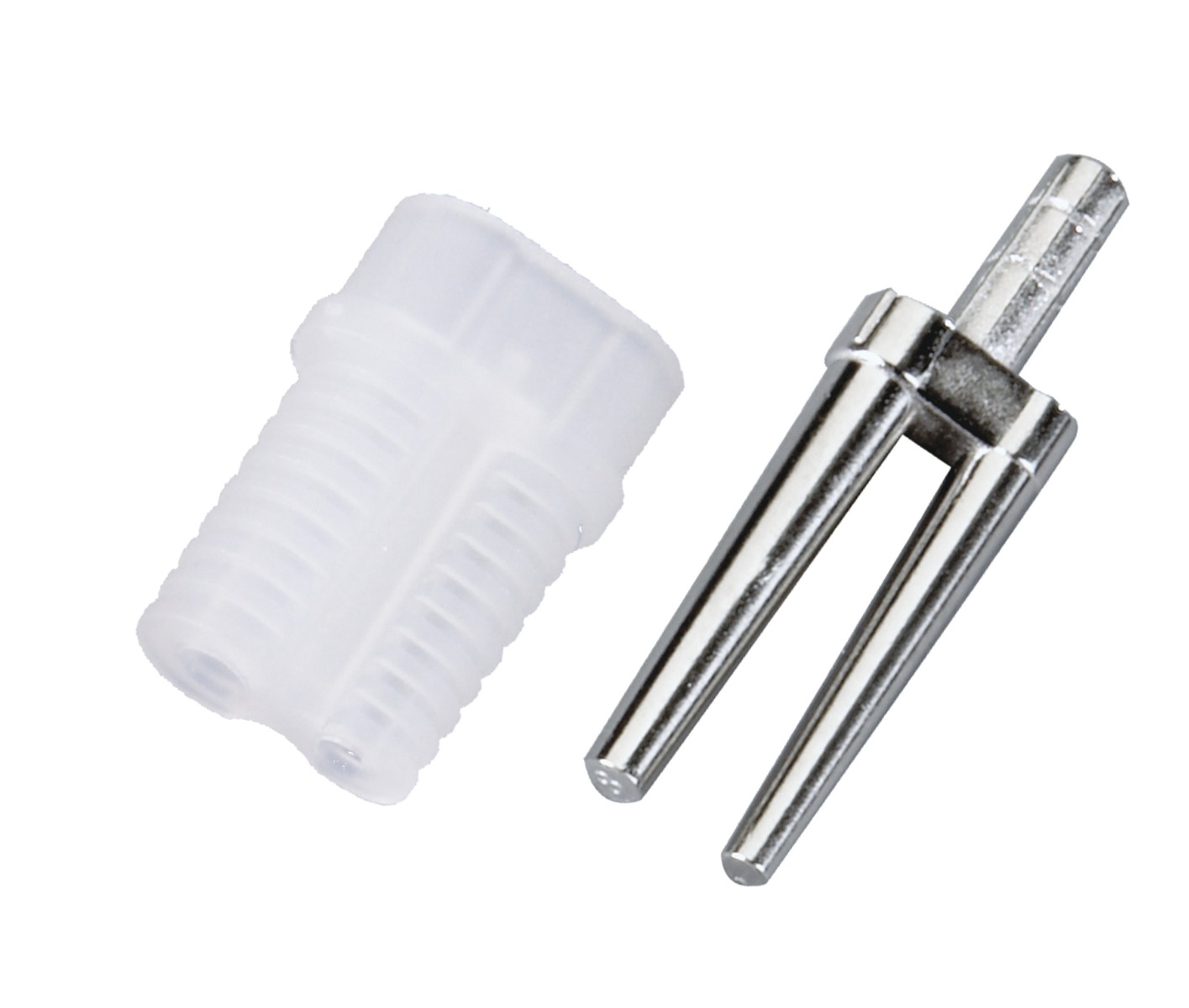 Bi-V-Pin Model pin with plastic sleeve