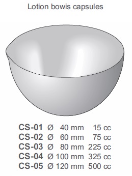 Sterilizing Containers, Lotion Bowls Capsules