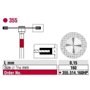 Edenta Diamond Disc Superflex Fine 355.514.160HP   
