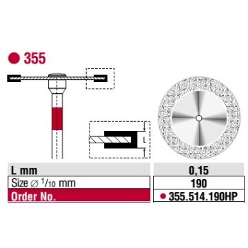 Edenta Diamond Disc Superflex Fine 355.514.190HP 