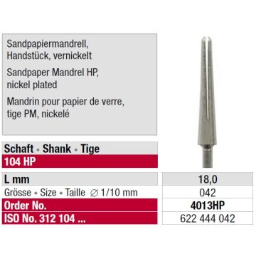 Edenta Sandpapir mandrel 4013HP (6 stk)