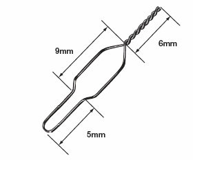 Stål ligatur - Short  .010 "angulated"