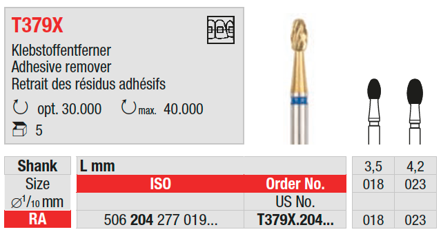 Adhesive remover T379X