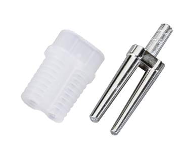 Bi-V-Pin with plastic sleeve